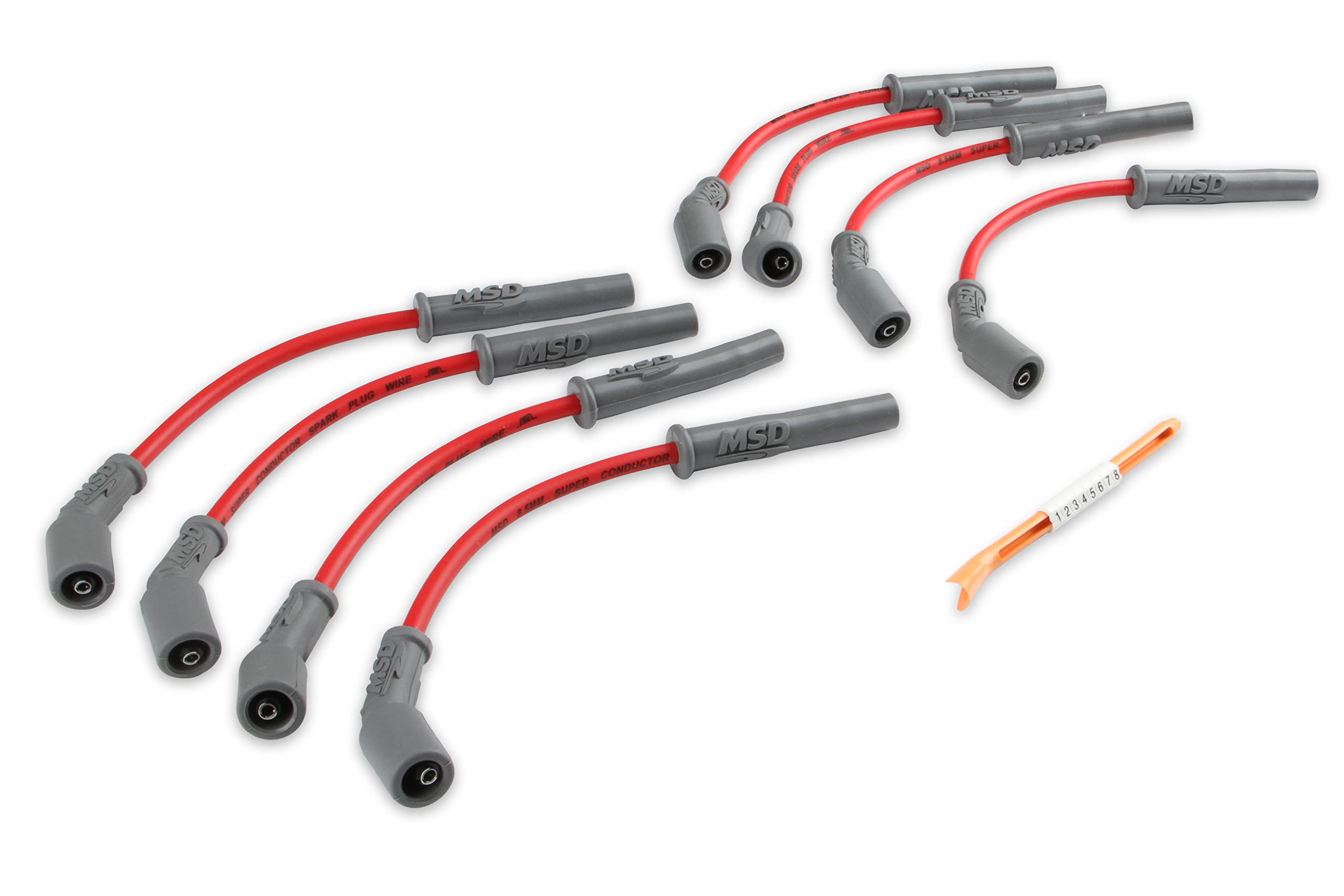 Amazon.com: MSD 32829 Super Conductor Spark Plug Wire Set, Red